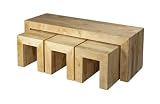 Chunky Dakota Mango Wood Set of 4 tables, Long John