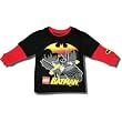 Lego Batman Black T-shirt with Thermal Sleeve for Toddlers