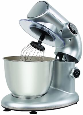 Knox 650 Watt Stand Mixer with 6 Quart Capacity Metalic Silver