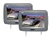 GSI Super Quality Pair of Car Seat Adjustable Headrest Units With Built-In 10.2-Inch LCD/TFT Video Widescreen Monitors - IR Transmitter Included for Wireless Headphones Connection - Full Function Remote Control - Gray