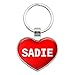 Graphics and More Metal Keychain Key Chain Ring I Love Heart Names Female S Sabi - Sadie