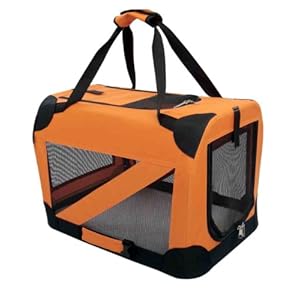 Pet Life Folding Zippered 360 Vista View House Carrier in Orange - X-Small Pet Life Folding Zippered 360 Vista View House Carrier in Orange - X-Small