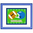 Game On Personalized Football Framed Print (med blue)