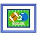 Game On Personalized Football Framed Print (med blue)