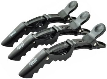 JDB Luxor Pro The Croc Clip Wet or Dry Professional Styling Parting Hair Clips BLACK