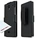 Sharp Aquos Crystal Protective Hard Case w/ Holster [Black] Rugged Heavy Duty Shockproof Case w/ Holster & Belt Clip