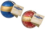 GHIRARDELLI HANGING ORNAMENT BALLS filled with GOURMET CHOCOLATE Set of 2