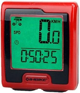 Foocc Cycling Bike Bicycle Waterproof Wireless Computer Odometer (Red Black)