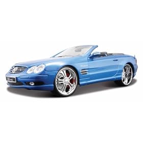 2004 Mercedes Benz SL 55 AMG diecast model car 1:18 scale die cast by Maisto Playerz - Metallic Red 31069