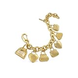 Moschino Time For Shopping - Gold Plated Charm Bracelet Watch by Moschino