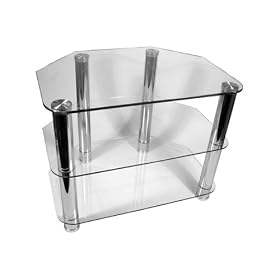 Strand Clearview 3 - 600 TV Stand for up to 24" TV's and 32" LCD / Plasma ( 3 toughened glass shelves )