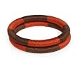 Glass Beads Brown Bangle "String Ensemble Bangle [Brown/Orange]" -Fair Trade Gifts