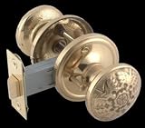 2 3/4 inch Bright Solid Brass - Winged Privacy Set