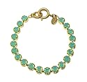 Catherine Popesco 14K Gold Plated Tennis Bracelet with Pacific Opal Swarovski Crystals By La Vie Parisienne