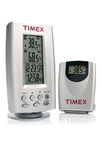 Timex TX6000 Wireless Electronic Indoor/Outdoor Thermometer with Clock and Calendar