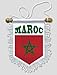 KOO Interactive-Fanion Voiture Maroc - 13 x 15 cm - Blason Ecusson Football