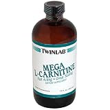 TwinLab Mega L-Carnitine Liquid Concentrate, 12-Ounce Bottles (Pack of 2)