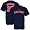 Majestic Boston Red Sox #15 Dustin Pedroia Navy Blue Players T-shirt