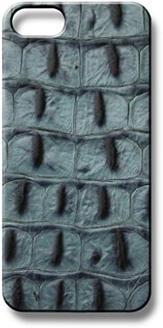 Iphone 5S Blue/Grey Embossed Crocodile Case by ValenzHandmade