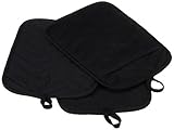 Kane Home Products Black Quilted Pocket Potholder, Set of 3 Kane Home Products Black Quilted Pocket Potholder, Set of 3