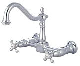 Elements of Design ES1241PL Heritage Wall Mount Kitchen Faucet, 8 Spread, 12 Spout Reach from the