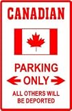 CANADIAN PARKING north country govern sign