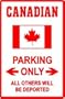 CANADIAN PARKING north country govern sign