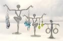 Jewelry Display Stand - 3 pcs - Silver Dancers
