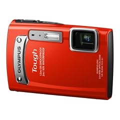 Olympus Tough TG-320 Digitalkamera (14 Megapixel, 3,6-fach opt, Zoom, 6,9 cm (2,7 Zoll) Display, bildstabilisiert, 3m wasserdicht, 1,5m sto�fest) rot