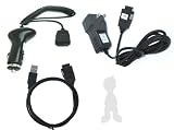 4 in 1 Charger Kit for Samsung YP-P2, YP-P3, YP-T10, YP-Q1, YP-K3, YP-K5, YP-S3, YP-S5 : Includes Wall / Travel Charger, Car Charger, 2in1 USB Sync and Charging Data Cable and Human Shape Smart Wrap