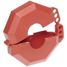 Accuform Signs KDD474 StopOut Gate Valve Lockout, Fits Valve Handle Diameter 10" - 13", Red