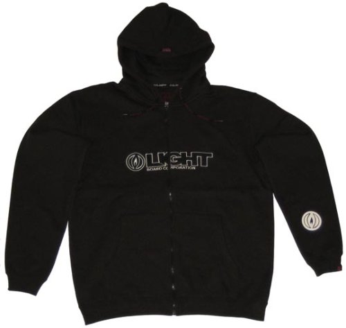 LIGHT Hooded ZipSweat 3D VELVET, YET BLACK