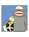 Sock Monkey #45 Home & Hearth Giclee Poster Print by Brenda Young, 8x10