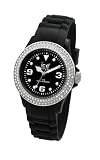 Ice-Watch Unisex-Armbanduhr Small Stone Sili Schwarz Silver ST.BS.S.S.9