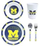 Michigan Wolverines ( University Of ) NCAA 5 Piece Children Place Setting/Dinner Set