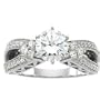 14K White Gold Diamond Semi Mount Engagement Ring