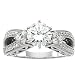 14K White Gold Diamond Semi Mount Engagement Ring