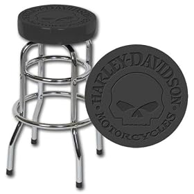 Harley-Davidson&reg; Skull Embossed Bar Stool by Harley-Davidson