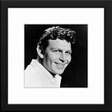 Andy Griffith Custom Framed And Matted B&W Photo (Smiling Headshot) Total Size: 20x20 Inches