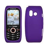 Premium Purple Soft Silicone Gel Skin Cover Case for Samsung Intensity U450 ....