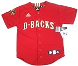 MLB Boys' Arizona Diamondbacks Screen Print Baseball Jersey, Rio Red, Large