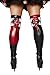 Roma Costume Jester Stockings Costume, Red/Black, One Size