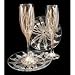 Enchantment Design - Hand Painted - Matching Set of Toasting Flutes - 6 oz. & 7 inch Cake Plates