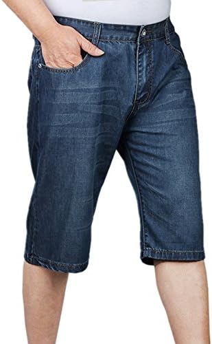 Men's Casual Straight Leg Lightweight Denim Shorts Summer Plus Jeans-42