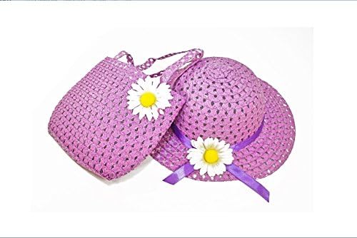 Xfybest 6 Girls Tea Party Sun Hat and Purse Sets. Includes 6 Purses &amp; 6 Daisy Flower Sunhats