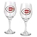 Cincinnati Reds MLB 2pc Team Wine Glass Cup Set