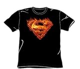 Superman - Hot Metal - Adult Black S/S T-Shirt For Men
