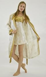 Silk Long Robe - Imperial Gold
