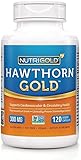 Nutrigold Hawthorn Gold (European Pharma Grade) (Clinically-proven), 300 mg, 120 veg. capsules