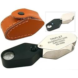 10x Illuminated Triplet Loupe Jewelers LED Magnifier